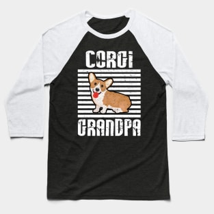 Corgi Grandpa Proud Dogs Baseball T-Shirt